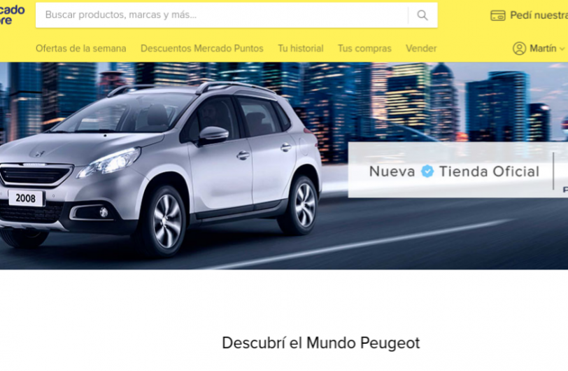 Peugeot abre una tienda en Mercado Libre