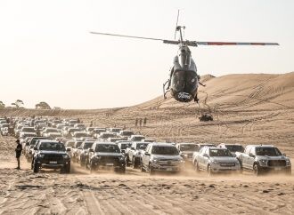 Ford realizó la travesía más grande con más de 150 pick ups