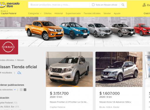 Nissan lanza su tienda en Mercado Libre