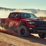 2021 Ram 1500 TRX front 3/4 in motion