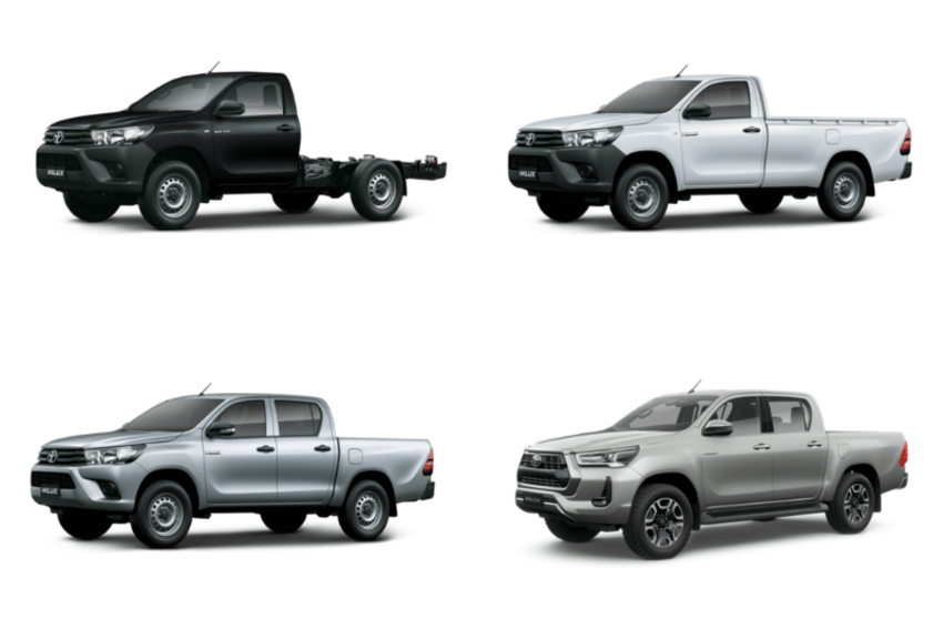 De base a full: qué trae y cómo luce cada versión de la nueva Toyota Hilux