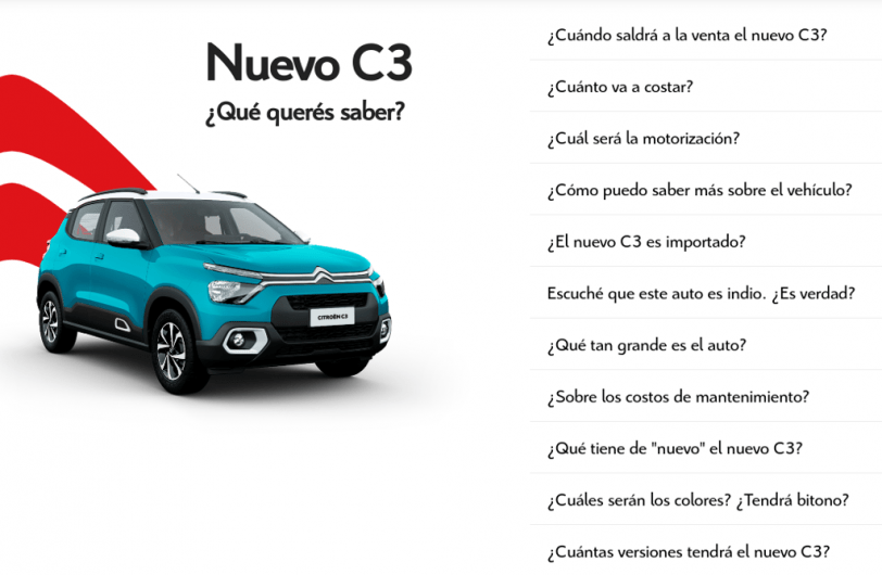 ¿Es un auto indio? Citroën responde sobre el nuevo C3 en su web