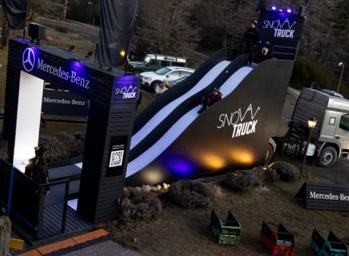Mercedes lleva su Snow Truck a Villa La Angostura