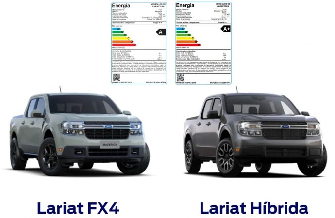 Ford Maverick naftera vs híbrida: qué dice la etiqueta de eficiencia