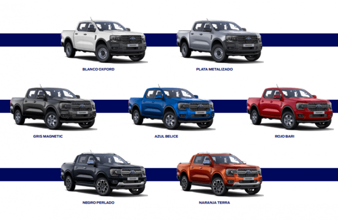 Cómo luce cada versión de la nueva Ford Ranger