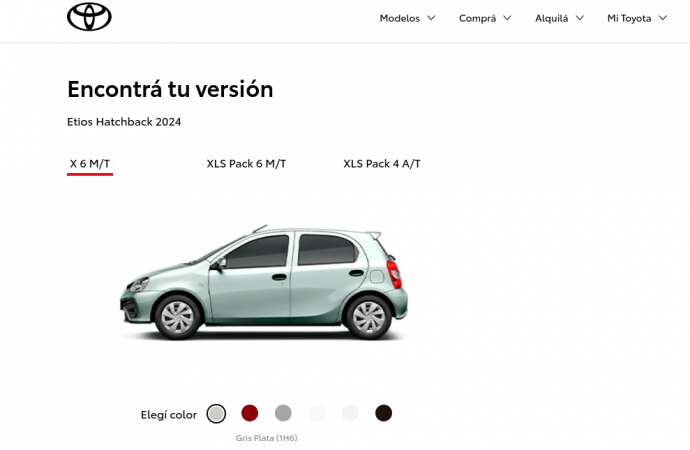 Ya no se puede comprar un Toyota Etios: levantan los precios de la web