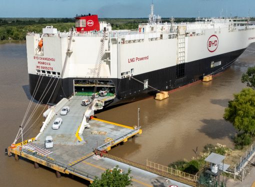 Llegó el barco de BYD con más de 5.000 unidades para el mercado argentino