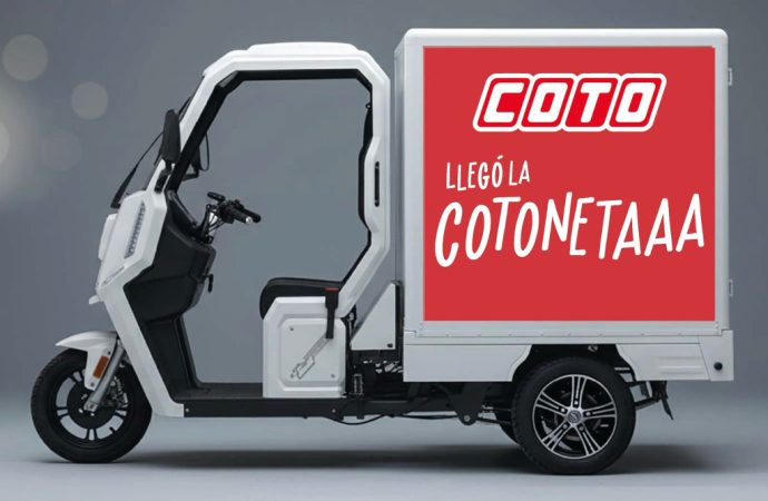 Cómo es la “Cotoneta”, el triciclo eléctrico que utiliza Coto para sus repartos