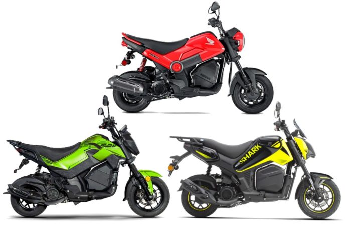 Comparamos las Honda Navi, Corven Flow y Motomel Shark que recalientan el segmento fun